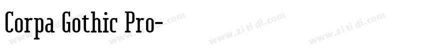 Corpa Gothic Pro字体转换 Corpa Gothic Pro字体转换